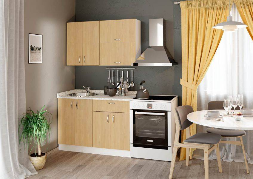 кухня прямая лдсп липа светлана/корпус белый в Нижневартовске