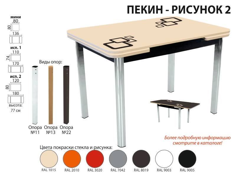 стол пекин рисунок 2 в Нижневартовске