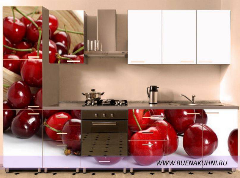 кухня прямая с фотопечатью в Нижневартовске