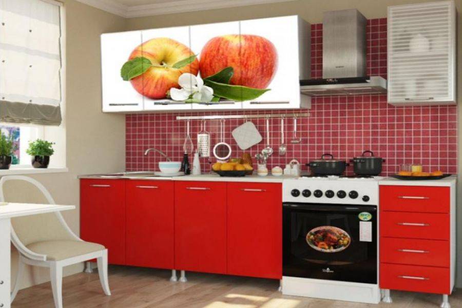 кухонный гарнитур с фотопечатью два яблока в Нижневартовске