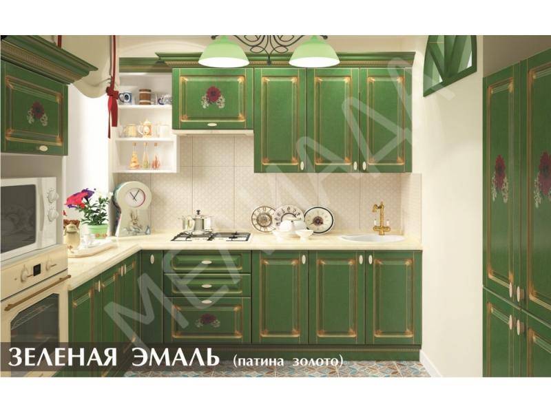кухня зелёная эмаль в Нижневартовске