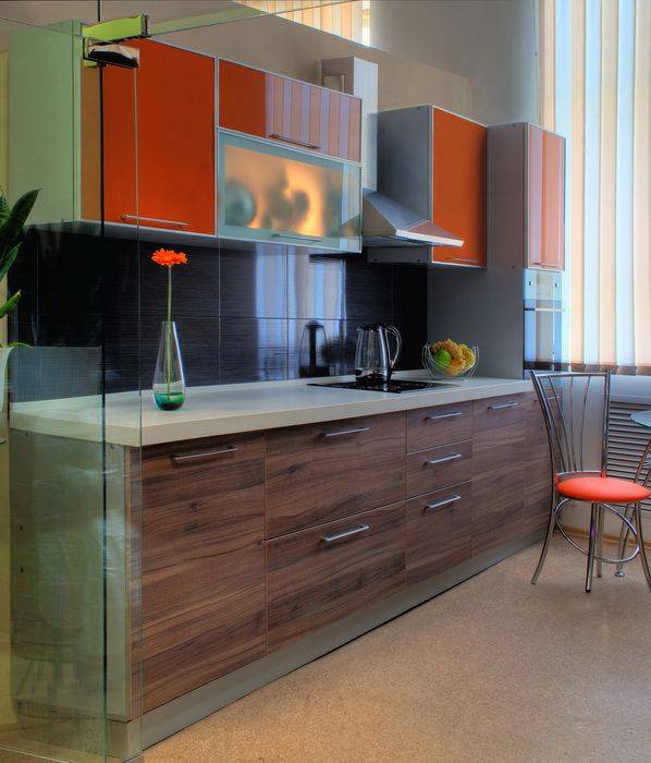 современная прямая кухня 10 в Нижневартовске