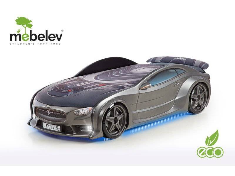 кровать-машина объемная (3d) neo "тесла" (графит) в Нижневартовске