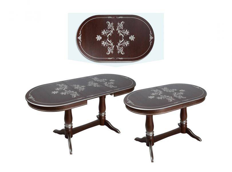 стол овальный комфорт мо с рисунком в Нижневартовске