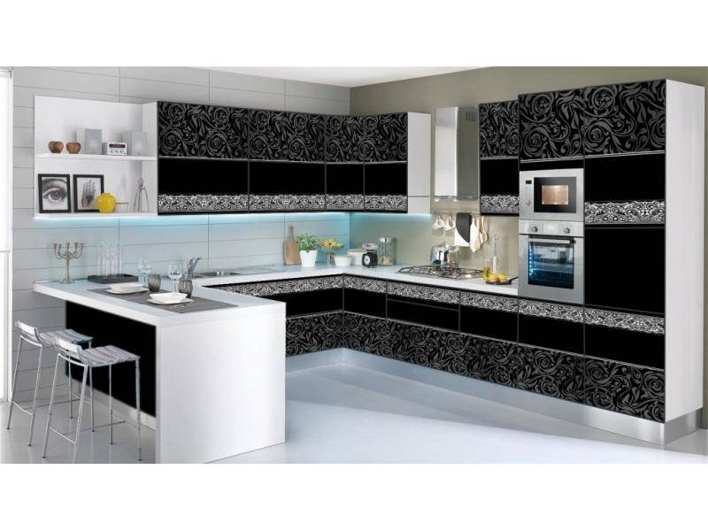 кухня угловая с рисунком из серебра в Нижневартовске