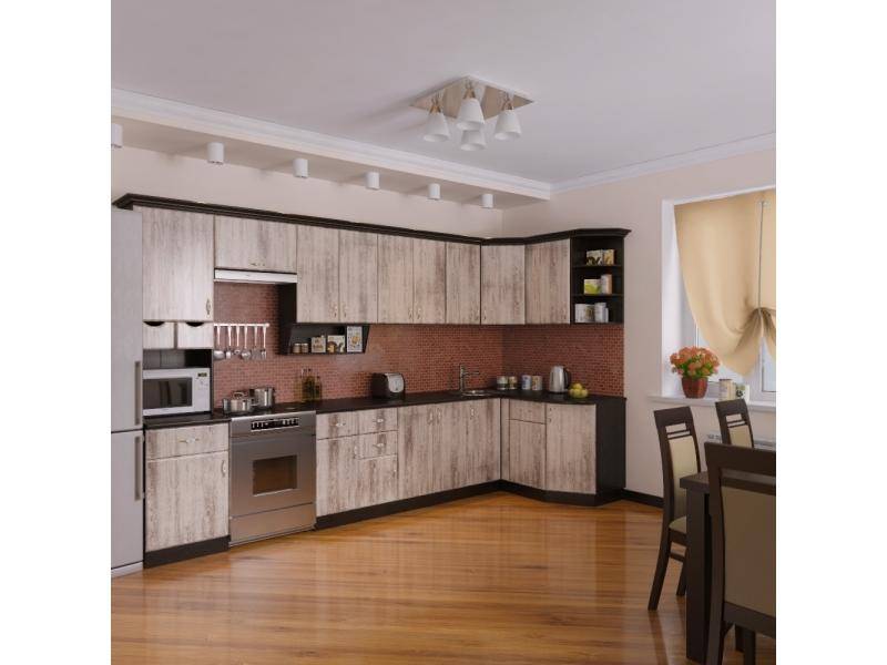 большой угловой кухонный гарнитур сосна выбеленная в Нижневартовске