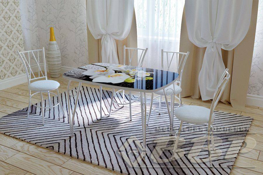 стол стеклянный с фотопечатью бочонок в Нижневартовске