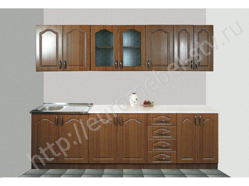 кухонный гарнитур прямой классика - орех в Нижневартовске