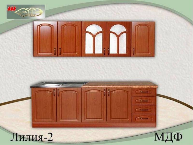 кухня прямая лилия 2 (мдф) в Нижневартовске