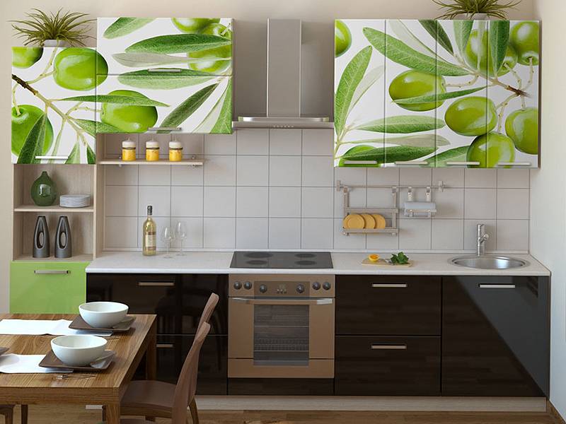 кухонный гарнитур прямой 4 фотопечать в Нижневартовске