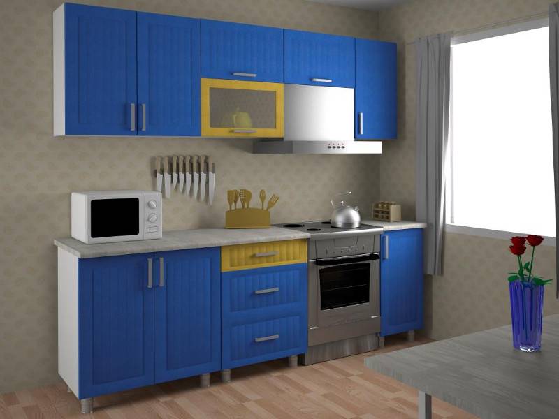 кухонный гарнитур прямой золушка blue oliva в Нижневартовске