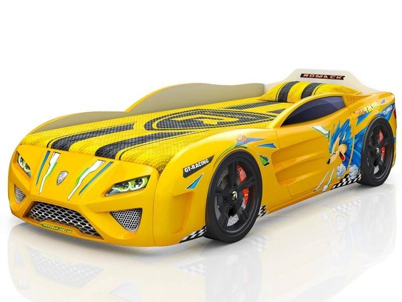 кровать-машина dreamer ёжик жёлтая в Нижневартовске