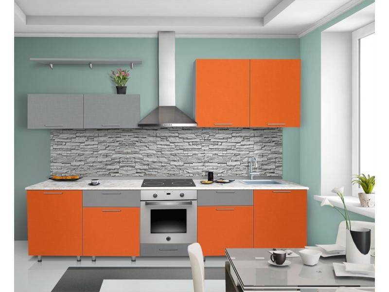 прямая кухня мандариновая радость в Нижневартовске