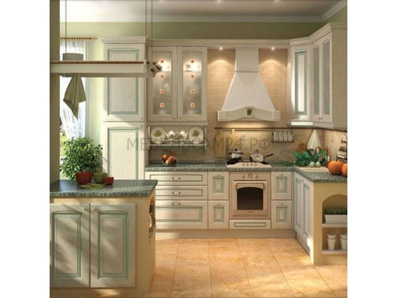 кухня классика патина бирюза в Нижневартовске