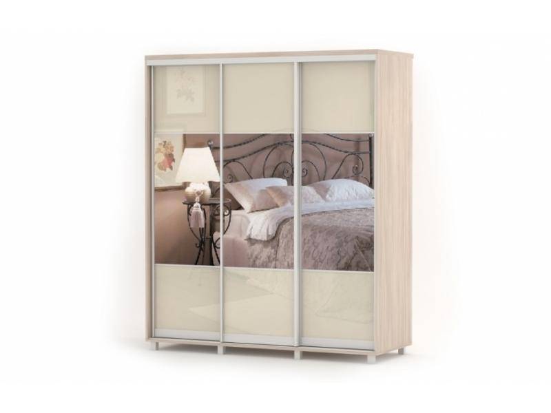 шкаф-купе аврора 3-х дверный с зеркалом в Нижневартовске