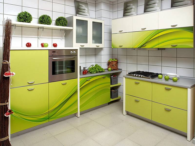 кухонный гарнитур угловой 8 фотопечать в Нижневартовске