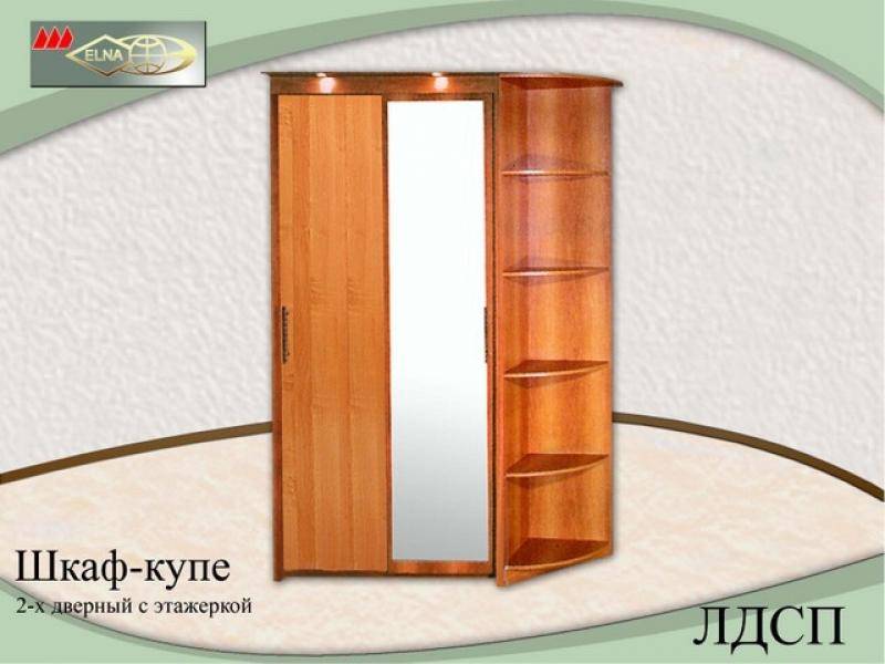 шкаф-купе 2х дверный с этажеркой (лдсп) в Нижневартовске
