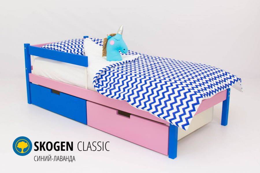 детская кровать skogen classic синий-лаванда в Нижневартовске