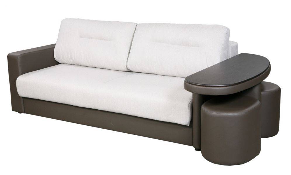 диван-кровать сантана 4 со столиком и пуфами в Нижневартовске