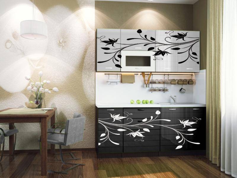 кухня прямая лада кф-4 с фотопечатью в Нижневартовске