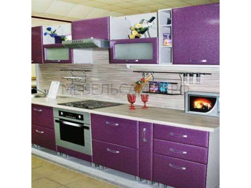 кухня прямая виолетта 2 в Нижневартовске
