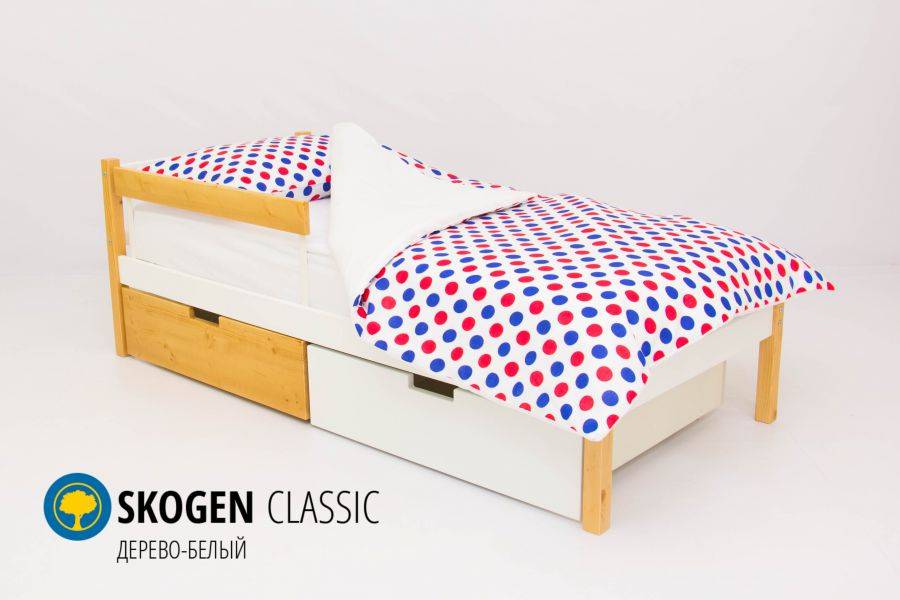 детская кровать skogen classic дерево-белый в Нижневартовске