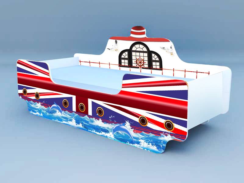 детская кровать-кораблик флаг в Нижневартовске