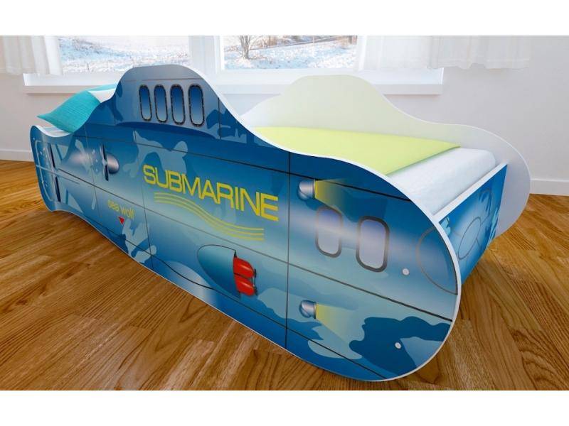 кровать детская с матовой фотопечатью подводная лодка в Нижневартовске
