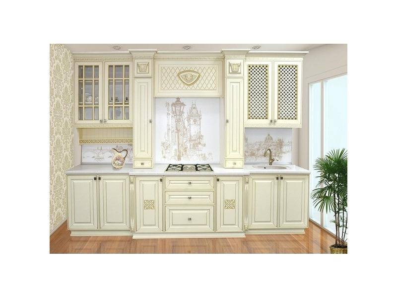 светлая прямая кухня версаль 2 в Нижневартовске