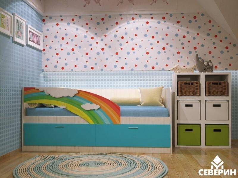 удобная кровать с фотопечатью радуга в Нижневартовске