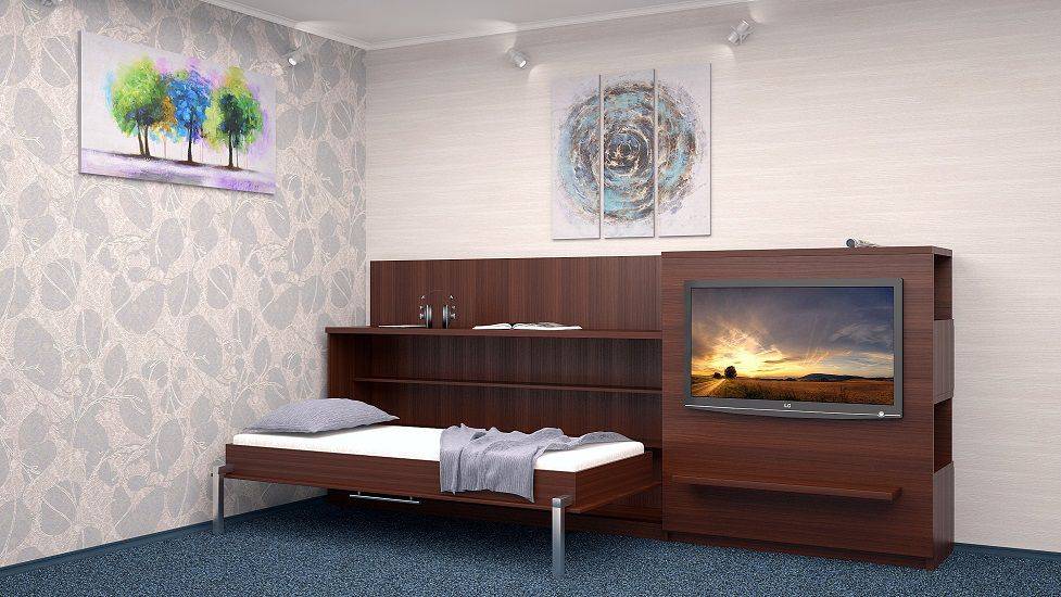 кровать с мобильной панелью для телевизора в Нижневартовске