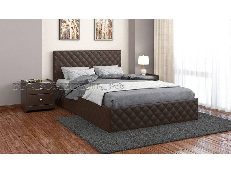 кровать рондо из экокожи с мягким изголовьем в Нижневартовске