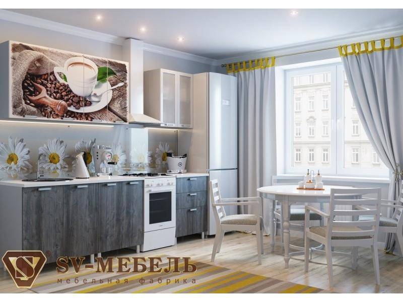 кухня с фотопечатью кофе в Нижневартовске