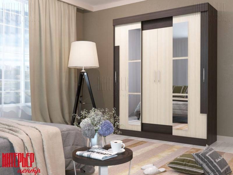 шкаф-купе феникс венге/беленый дуб (лдсп) в Нижневартовске