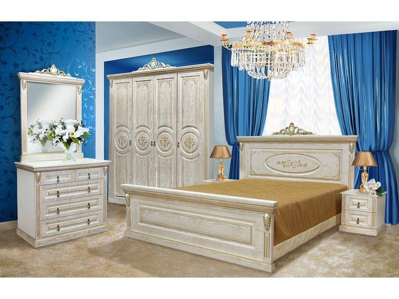 спальный гарнитур кайман в белом цвете в Нижневартовске