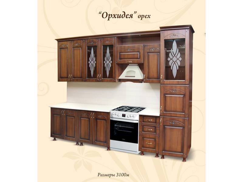 кухонный гарнитур прямой орхидея в Нижневартовске