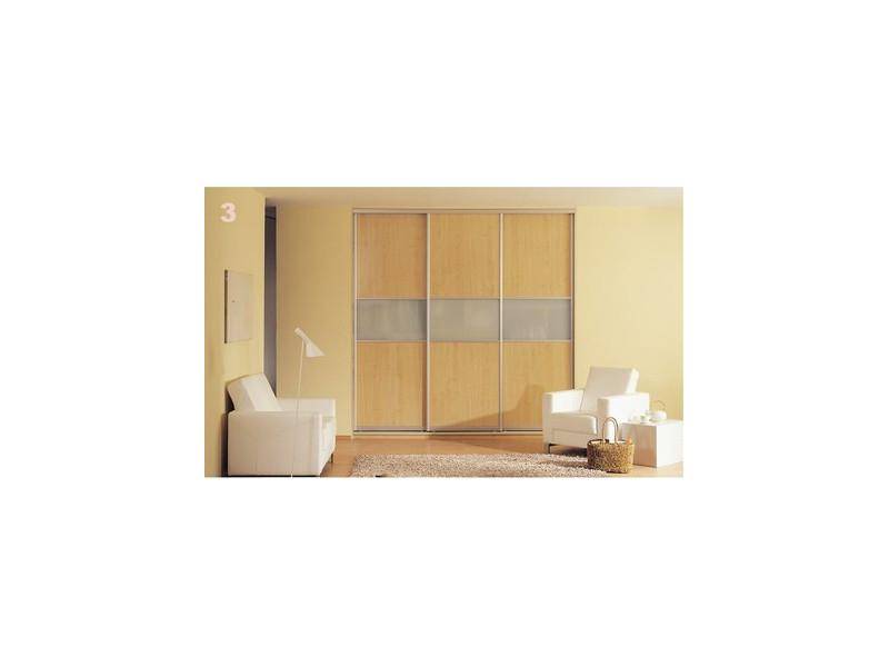 встроенный шкаф-купе с матовыми вставками в Нижневартовске