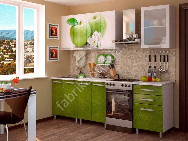 кухня яблоко (лайм глянец) в Нижневартовске