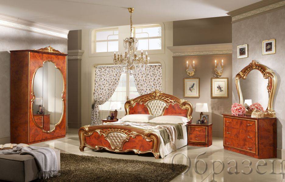 спальный гарнитур карина черешня золочение в Нижневартовске