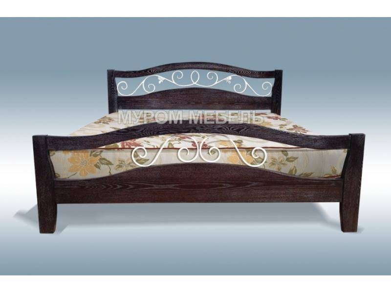 кровать из дуба алиса с ковкой в Нижневартовске