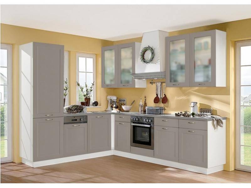 небольшая кухня николь в сером цвете в Нижневартовске