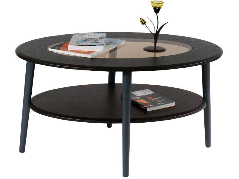 стол журнальный эль со стеклом сжс-01 венге в Нижневартовске