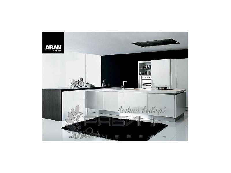 элегантная черно-белая кухня volare в Нижневартовске