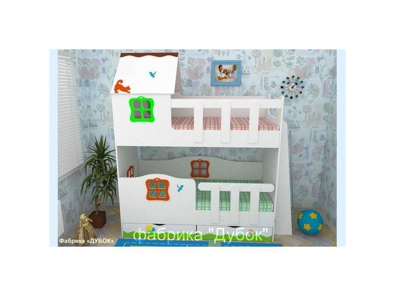 кровать двухъярусная детская сказочный домик в Нижневартовске