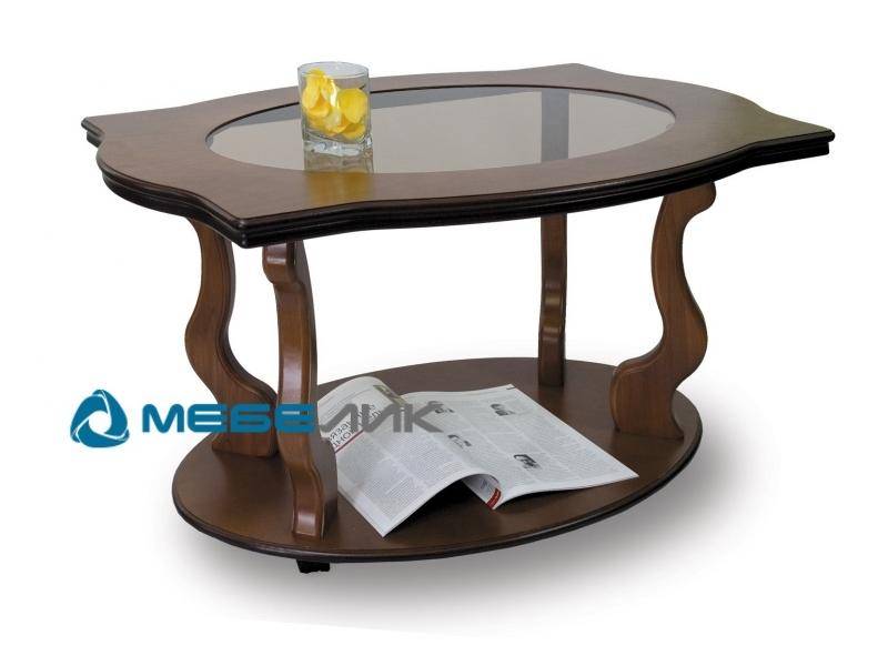 стол журнальный берже 3с на колесах средне-коричневый в Нижневартовске