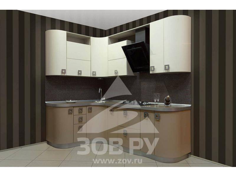 кухонный гарнитур акрил белый/мокко в Нижневартовске
