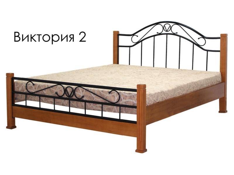 кровать виктория 2 из массива сосны с элементами ковки в Нижневартовске