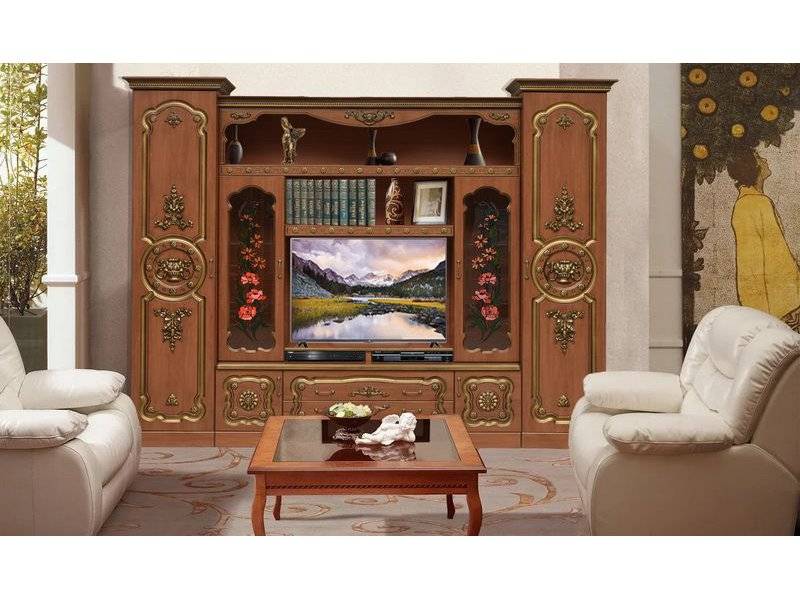 стенка орхидея с резными декорами в Нижневартовске