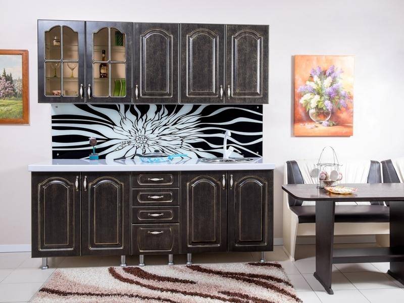 кухня прямая вета-2 венге-золото в Нижневартовске