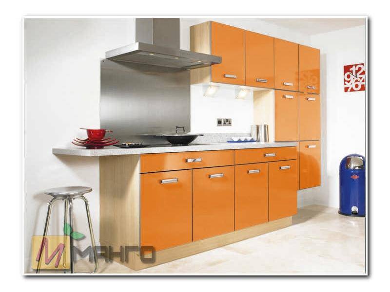 оранжевая прямая кухня кира в Нижневартовске